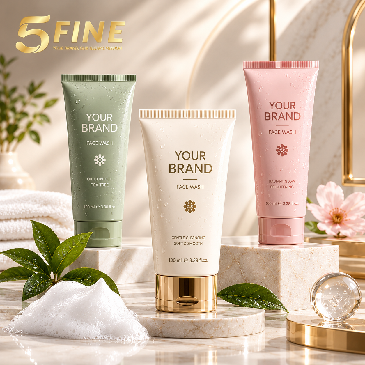 Face Wash packaging design — 5FINE OEM/ODM