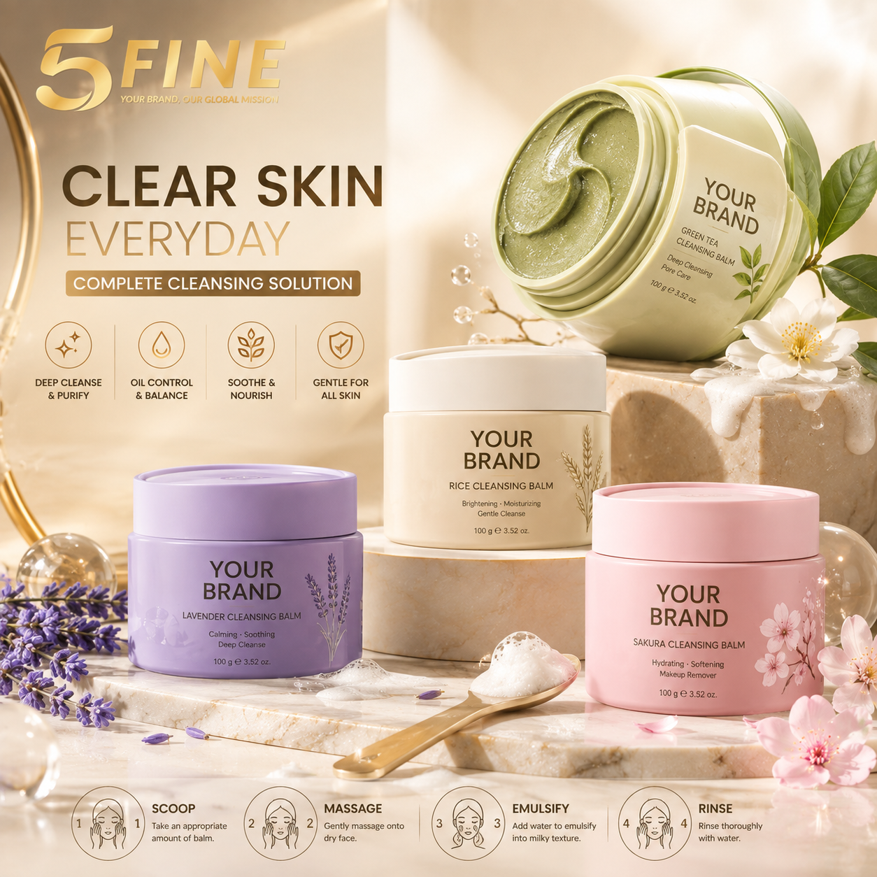 Face Wash packaging design — 5FINE OEM/ODM