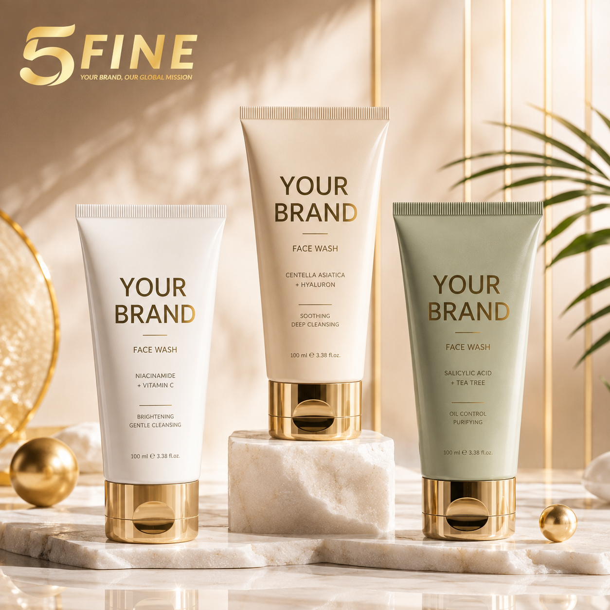 Face Wash packaging design — 5FINE OEM/ODM