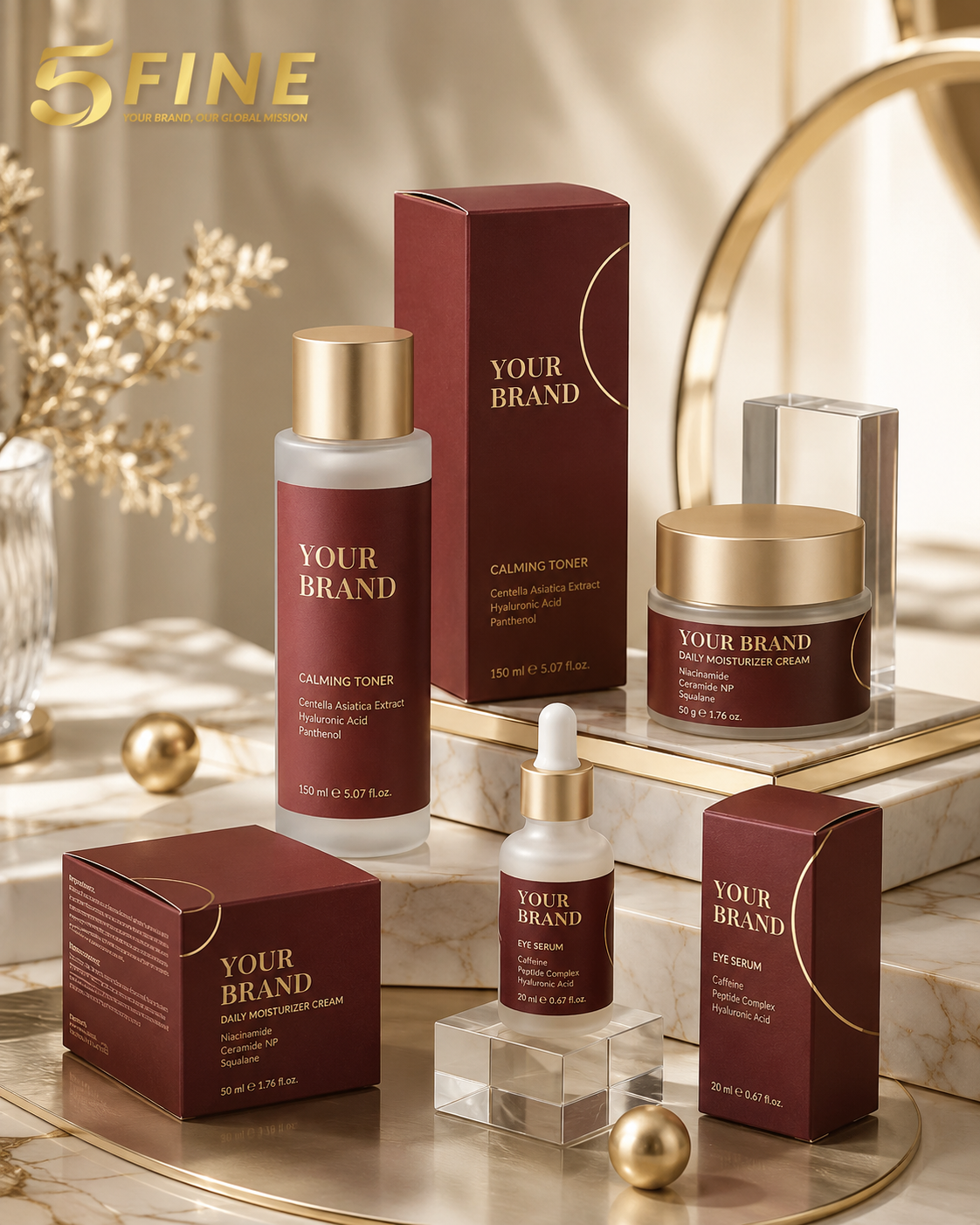 Skincare Sets packaging design — 5FINE OEM/ODM