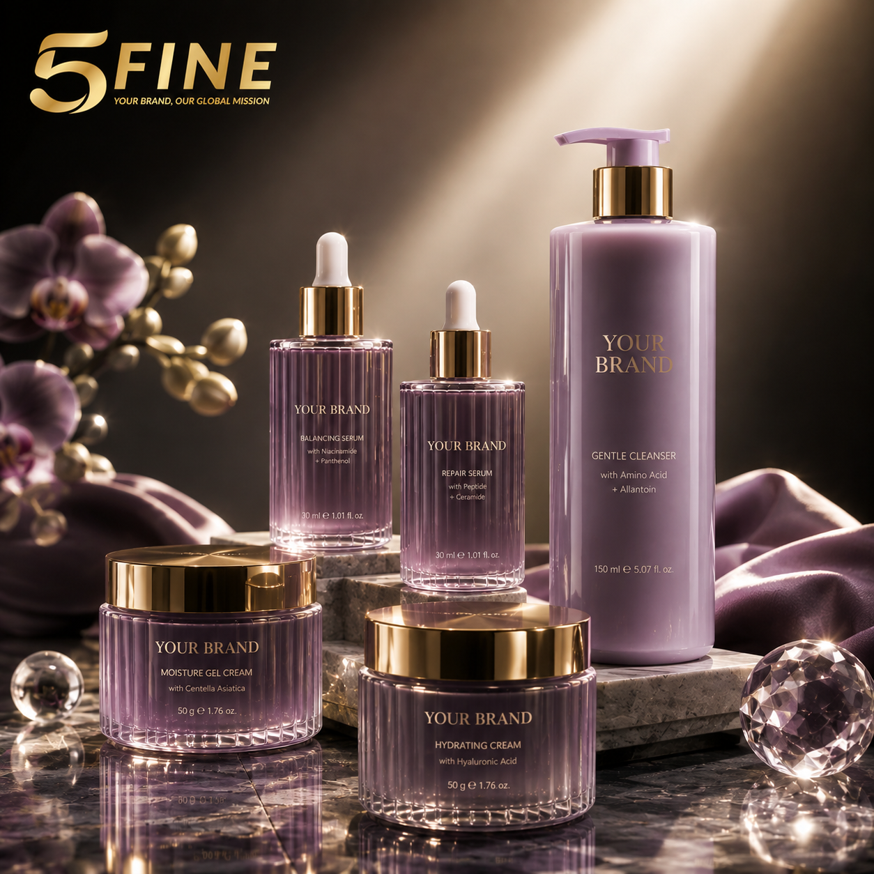 Skincare Sets packaging design — 5FINE OEM/ODM