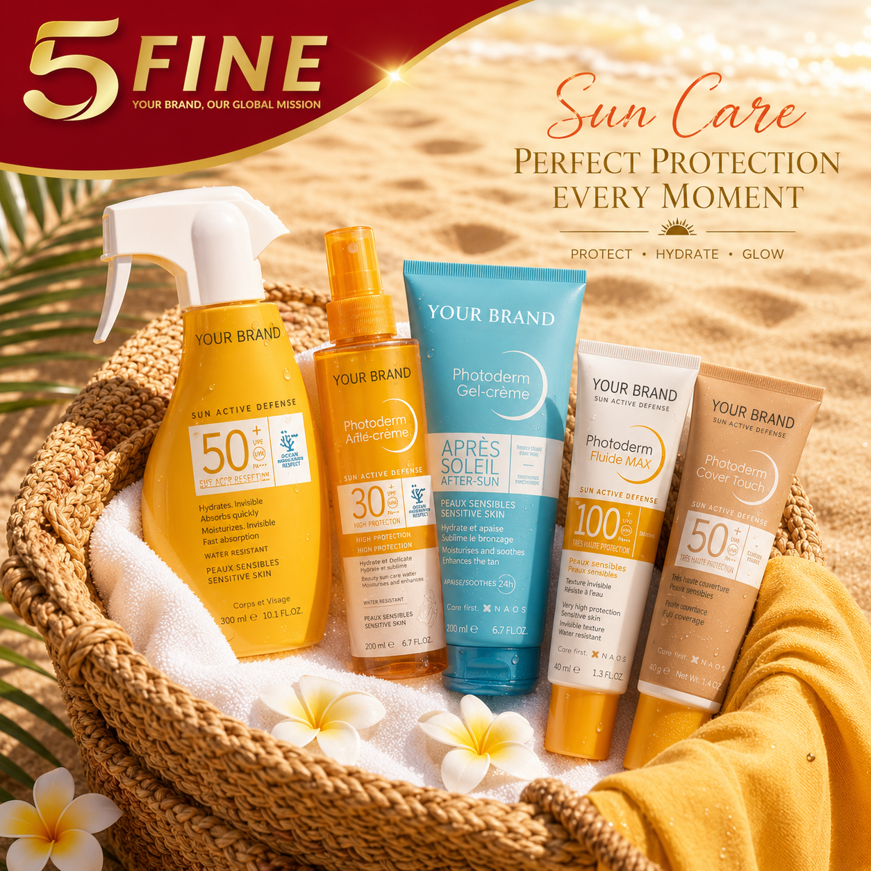 Sunscreen packaging design — 5FINE OEM/ODM