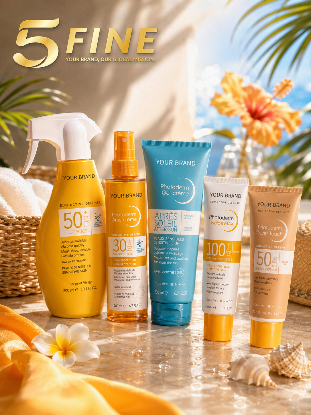 Sunscreen packaging design — 5FINE OEM/ODM