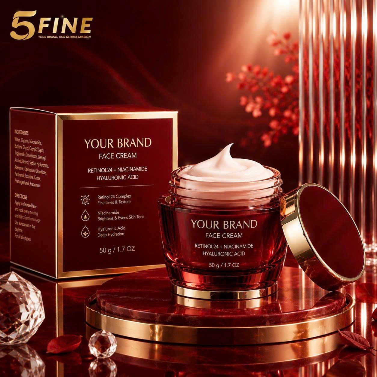 Face Cream packaging design — 5FINE OEM/ODM