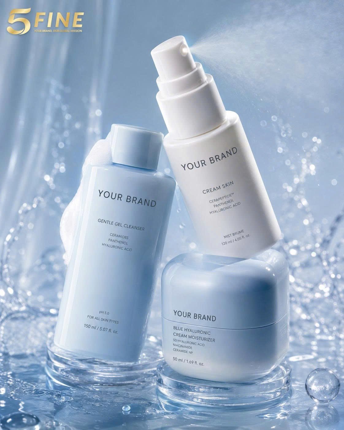 Face Wash & Cleanser packaging design — 5FINE OEM/ODM