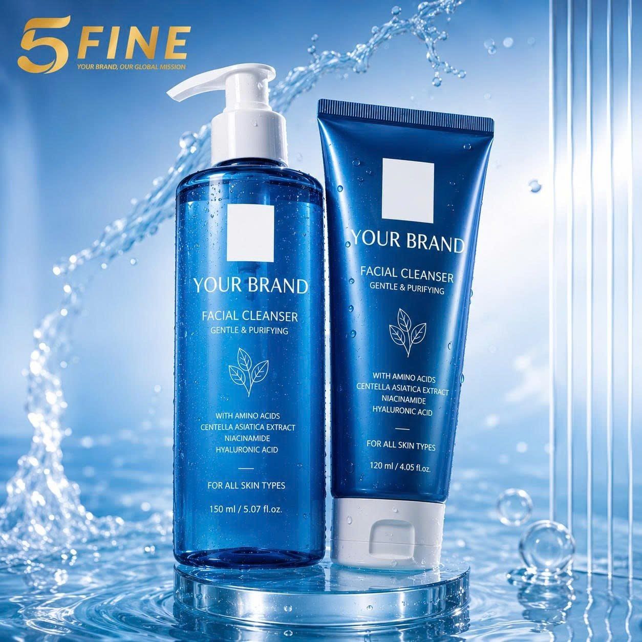 Face Wash & Cleanser packaging design — 5FINE OEM/ODM