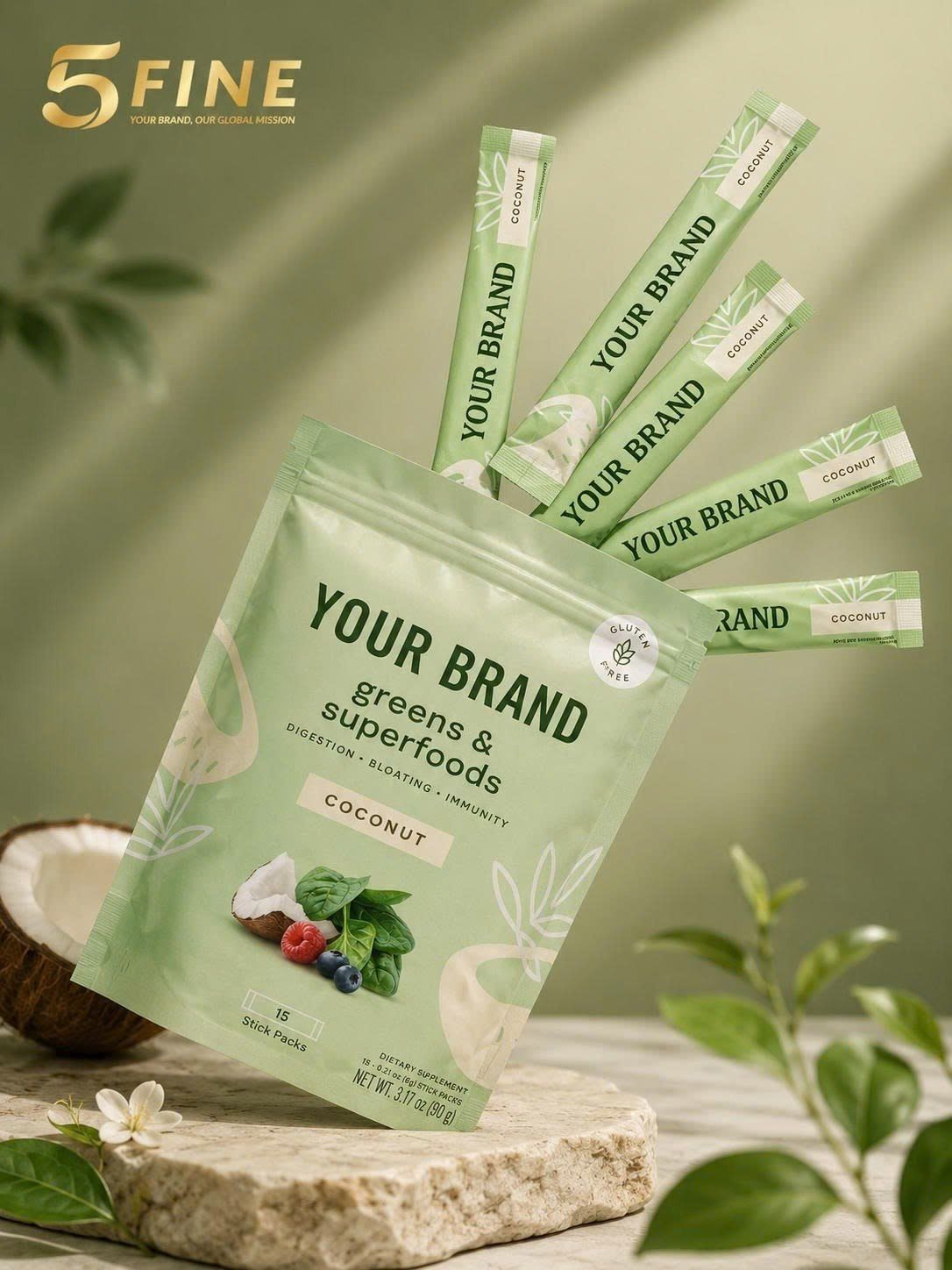 Fiber & Detox packaging design — 5FINE OEM/ODM