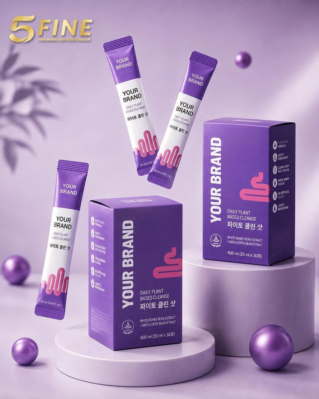 Fiber & Detox packaging design — 5FINE OEM/ODM