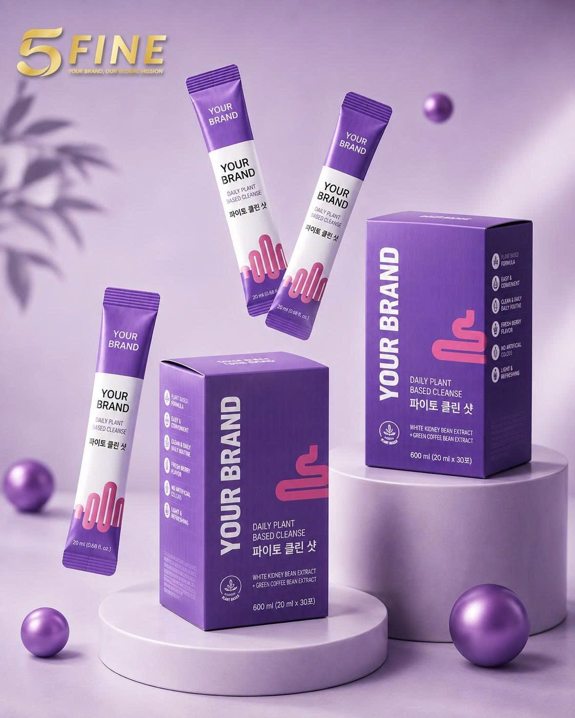 Fiber & Detox packaging design — 5FINE OEM/ODM