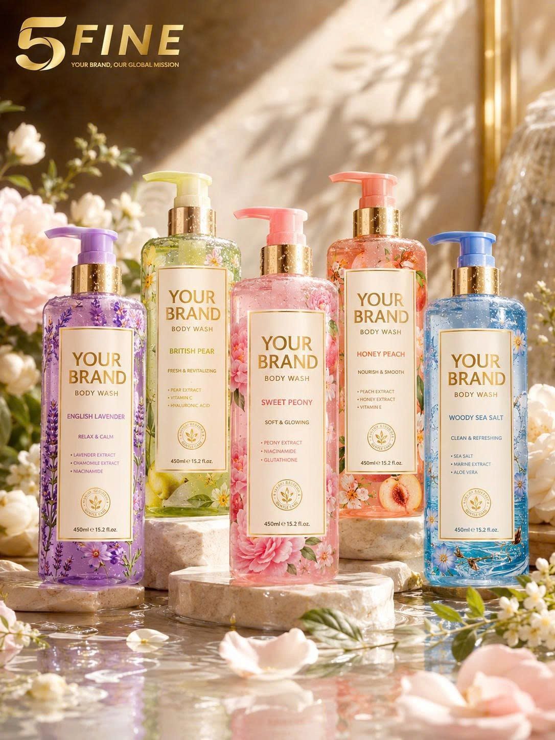 Shower Gel packaging design — 5FINE OEM/ODM
