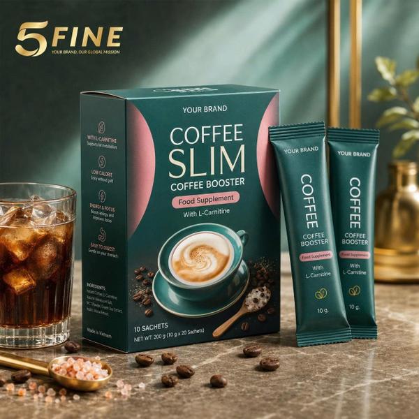 ตัวอย่างแพ็กเกจกาแฟลดน้ำหนัก OEM โดย 5FINE
