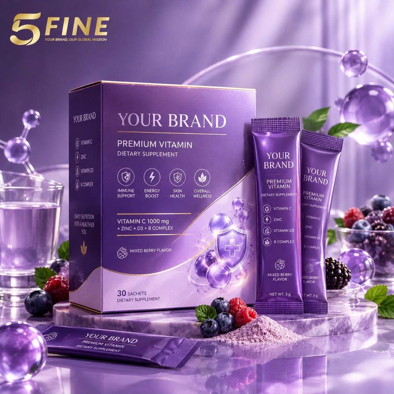 Vitamin & Gummy packaging design — 5FINE OEM/ODM
